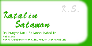 katalin salamon business card